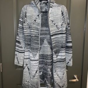 Long knit winter cardigan
